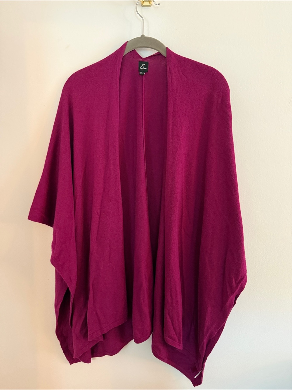 Echo Open-Front Sweater Wrap in Fuchsia
